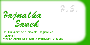 hajnalka samek business card